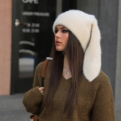 Cashmere Knitted Ear Protection Hat - High-end Gift