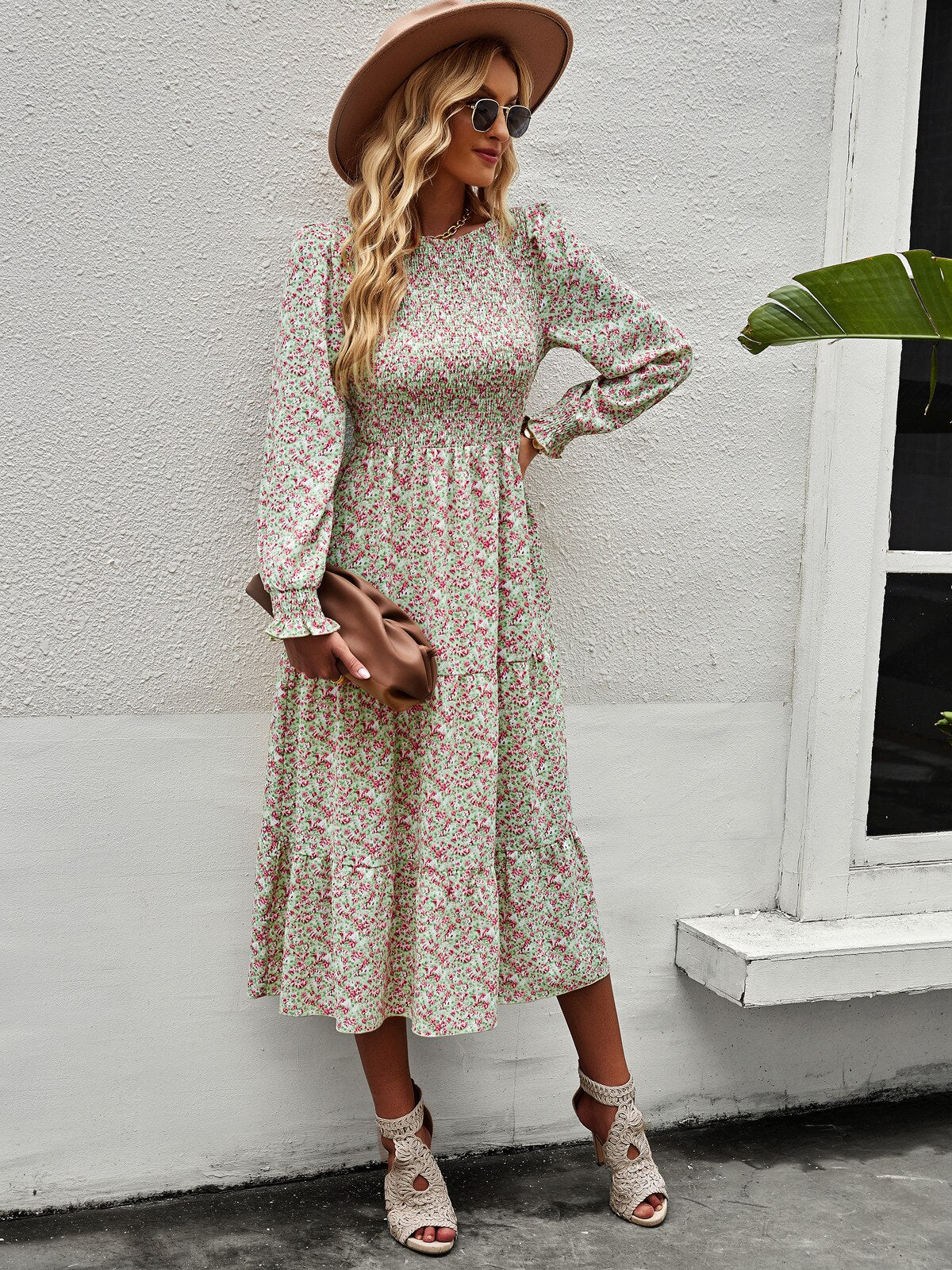 Amy Fashion - Casual Floral Printed Dresses