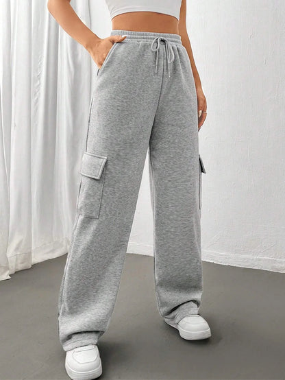 Autumn Winter Fashionable Side Pocket Versatile Sports Pants