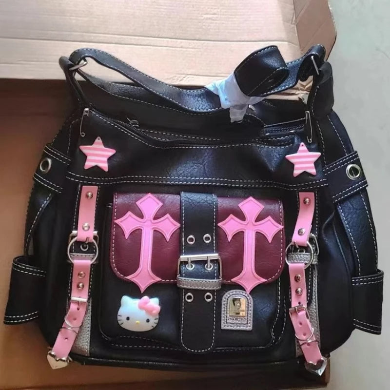 Bag Pink Trend Sanrio Chains Gothic Vintage Punk Cross