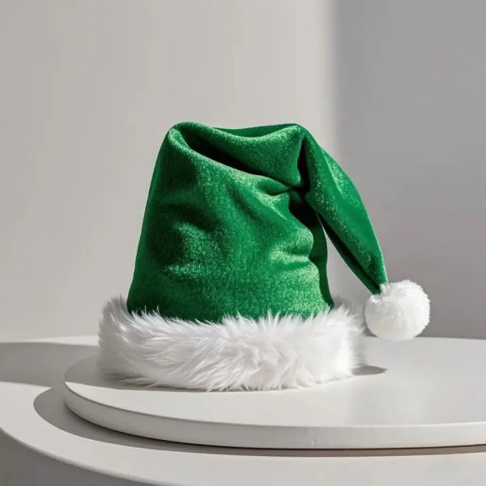 Green Christmas Santa Hats for Adults and Children