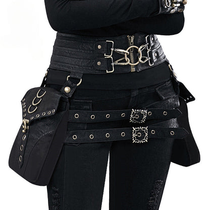 Retro Leg Waist Rivet Rock Hip Punk Thigh Bag Gothic Hop Skull Rivet