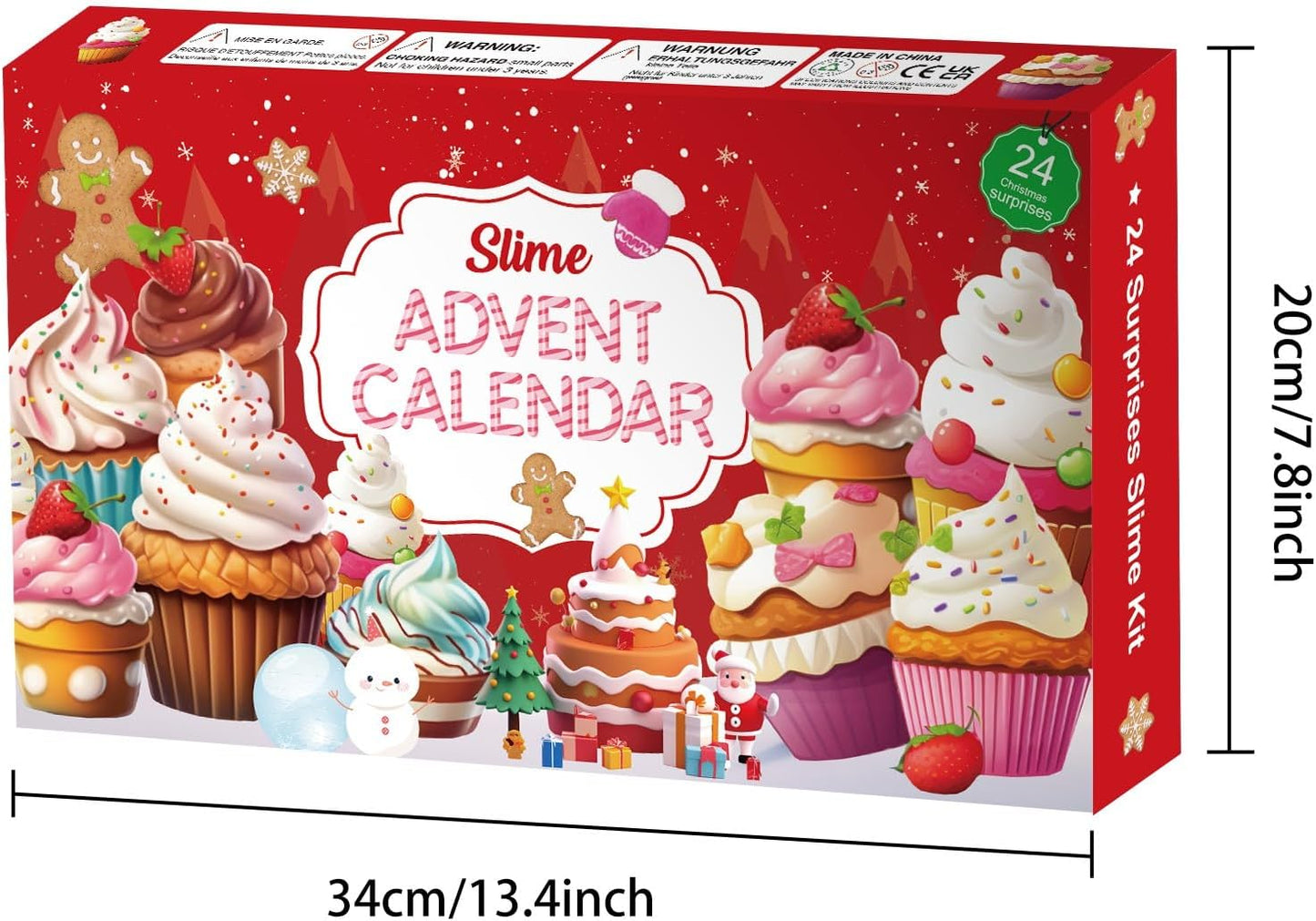 Slime Advent Calendar - 24 Days of Surprises with Fluffy Slime Kit for Kids and Teens