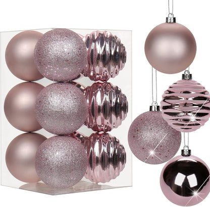 Shatterproof Gold Christmas Ball Ornaments - Set of 30