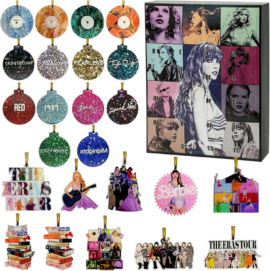 Fashion Singer Inspired Friendship Charms Advent Calendar - 24 Days Countdown - Christmas/Birthday Gift for Music Fans