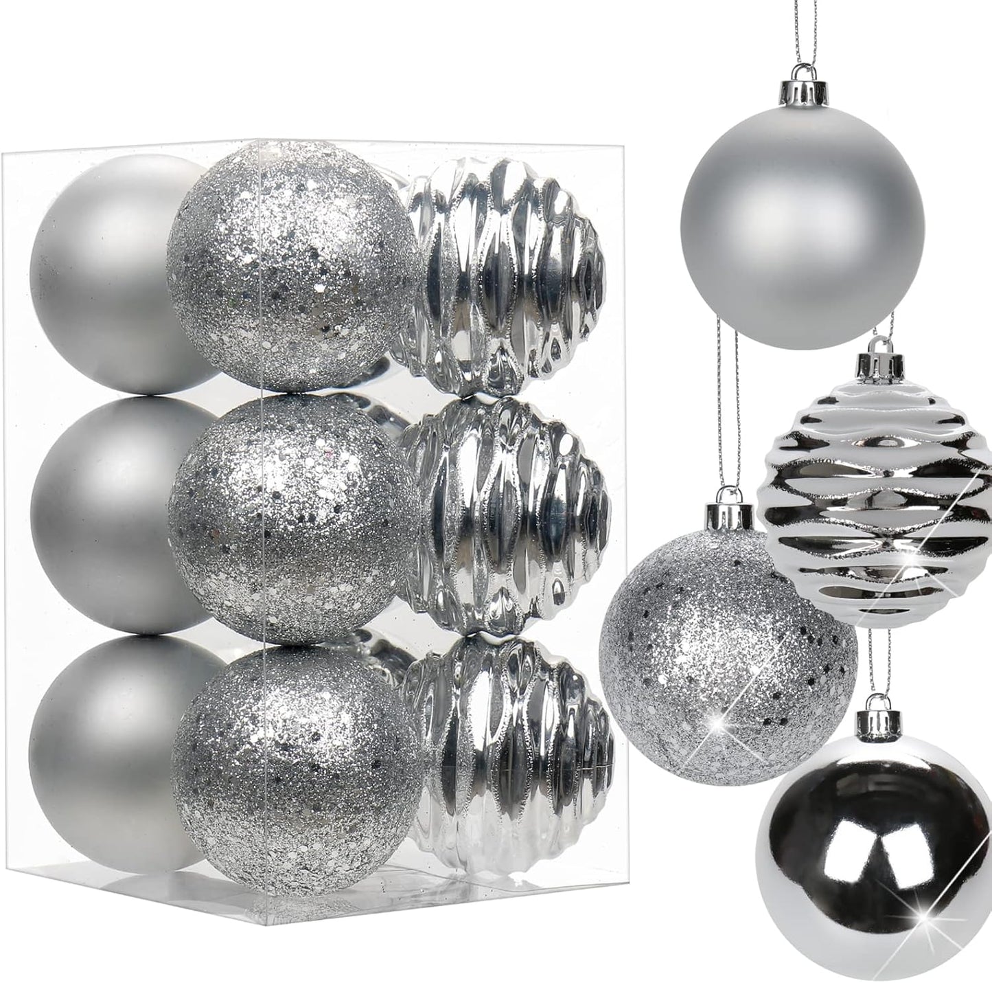 Shatterproof Gold Christmas Ball Ornaments - Set of 30