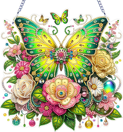 Acrylic Diamond Art Painting Wreath Kit - Butterfly-1