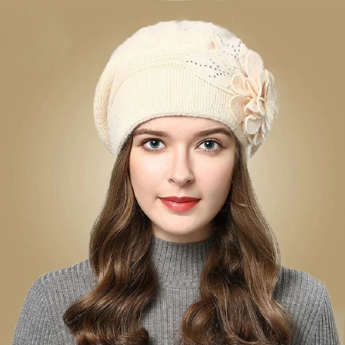 Plushed Rabbit Hair Ear Protection Hat - Fashionable and Versatile