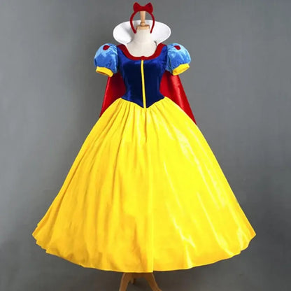 Adult Cosplay Size Cartoon Women White Snow Costume Halloween Princess Plus