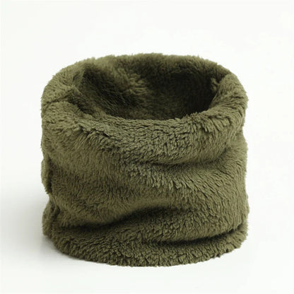 Cashmere Warm Color Ring Plush Thick Outdoor Sports Neckerchief Muffler Scarf