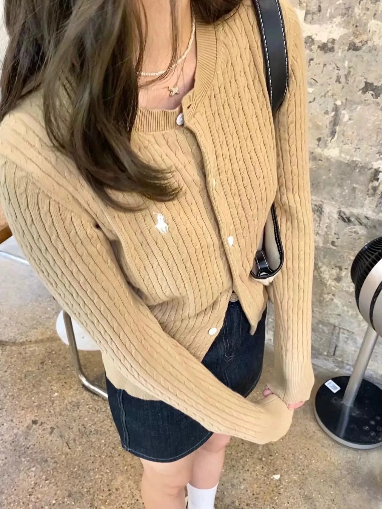 O-Neck Fashion Solid Casual Cashmere Cardigan Sweater