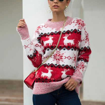 Casual Christmas Sweater for Couples - Loose Knitwear Warm Thicken Matching