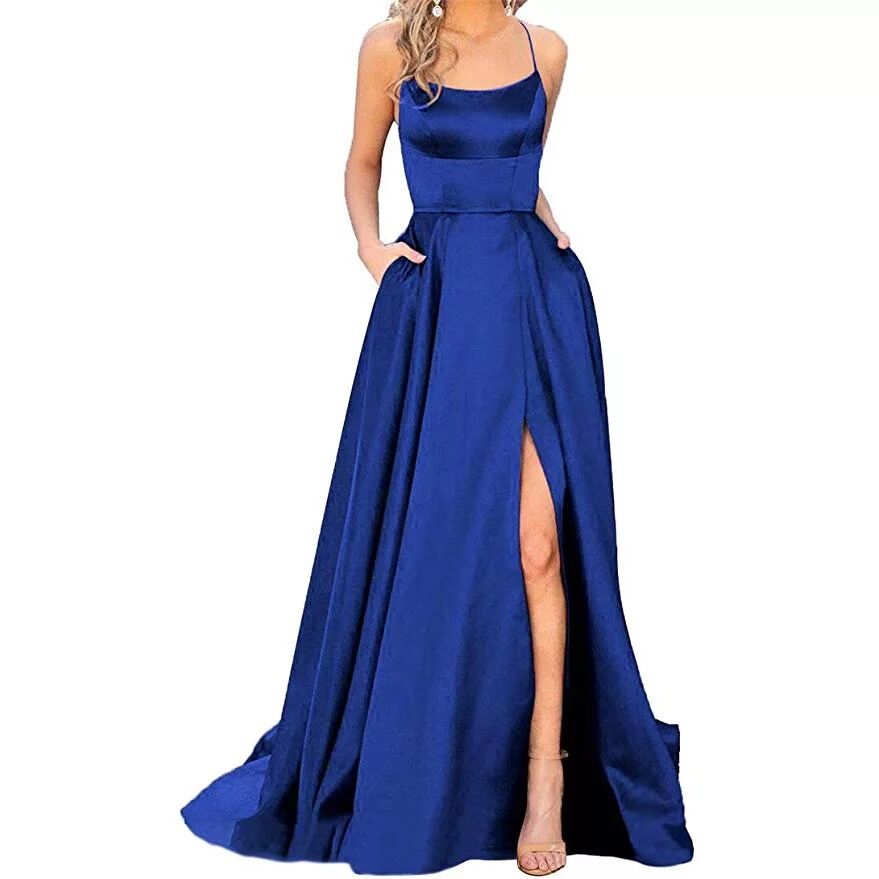 Amy Fashion - Velvet One Shoulder Formal Party Gown Long Maxi Dress