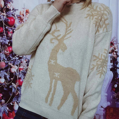 Soft Knitted Christmas Sweater - Warm Casual Pullover