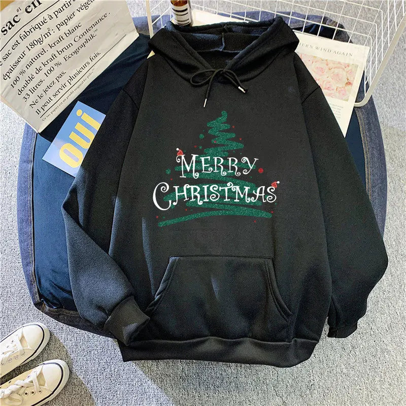 Christmas Hoodie for Women - Sporty Printed Casual Long Sleeve