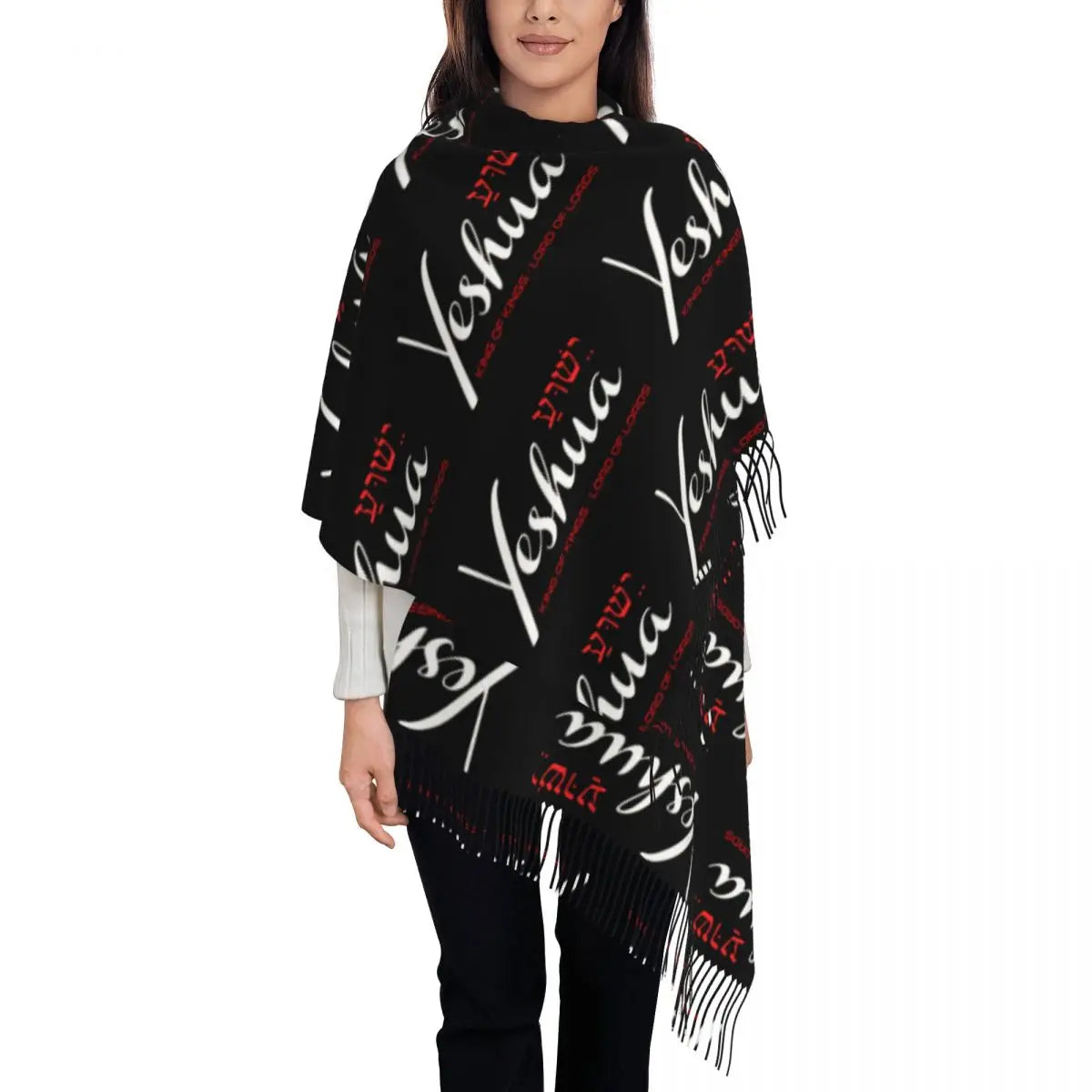 Jesus Saved My Life Warm Winter Christian Faith Shawl Wrap Scarf