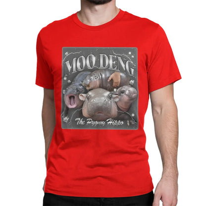 Gift Idea Famous Baby Hippo Pure Cotton Leisure Short Sleeve Men Women T-Shirt Moo Deng