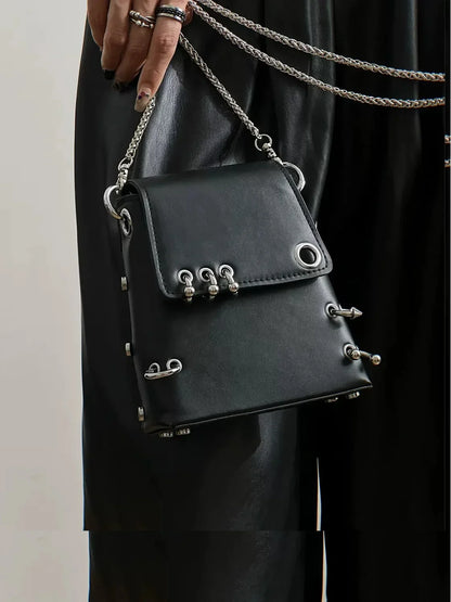 Shoulder Mobie Gothic Metal Dark Bag Harajuku