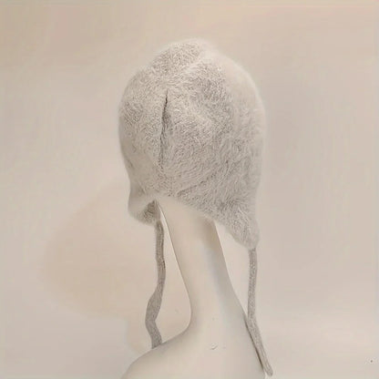 Double Layered Wool Knitted Ear Protection Hat