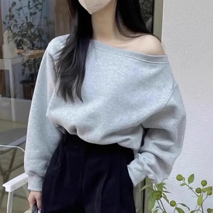 Elegant Solid Color Loose Casual Comfortable Trendy Chic Hoodies