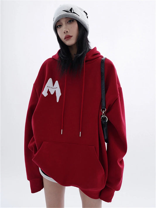 Korean Long Sleeve Hooded Niche Design Loose Casual Hoodie