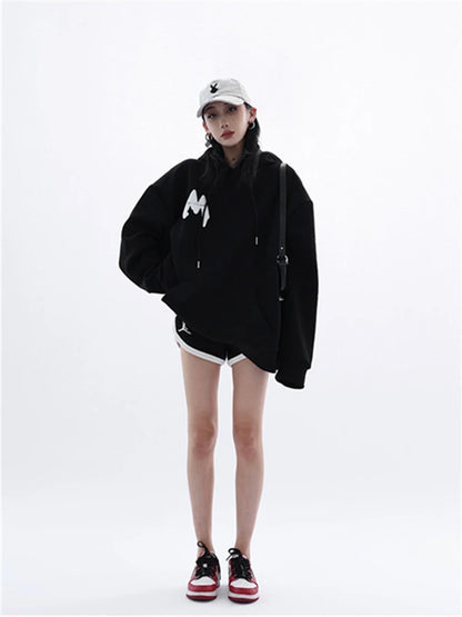 Korean Long Sleeve Hooded Niche Design Loose Casual Hoodie