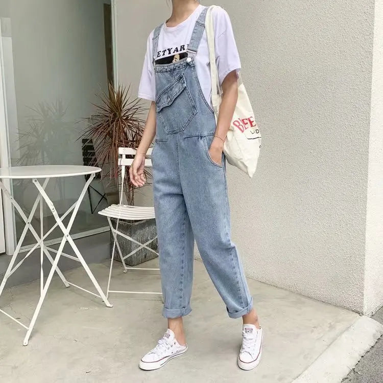 Amy Fashion - Blue Vintage Quality Fashion Women Pant Woman High Waist Denim Pants Wide Leg Denim Clothing Jean