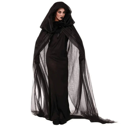 Costume Day Black of Bride Vampire Dead Witch Uniform Ghost Long The