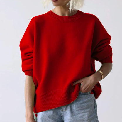 Oversized Cashmere Autumn Winter Women Fashion Basic Knitted Pullover Soft Loose Casual Sweater