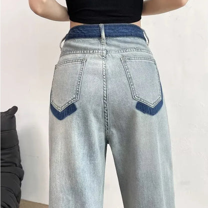 Amy Fashion - Summer Thin New Design Feels Loose Slim Straight Draping Floor Sweeping Wide Leg Trendy Jean