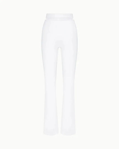 Sleek Stretch Cutout Foldover Trouser