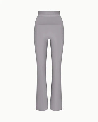 Sleek Stretch Cutout Foldover Trouser