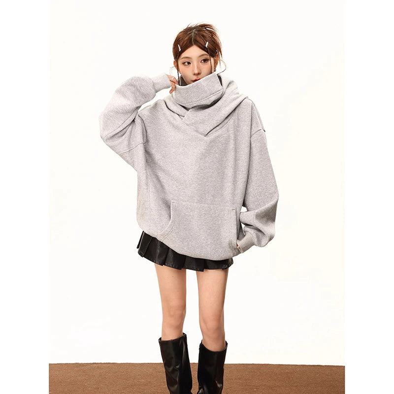 Korean Y2K Chic Loose Streetwear Oversized Harajuku Warm Hoodie