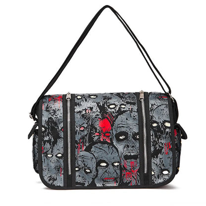 Bag Canvas Waterproof Ghost Large Shoulder Luminous Halloween Gothic Zombie