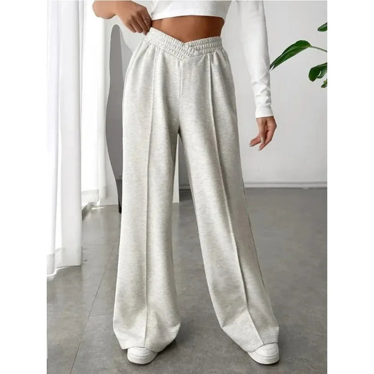 Large High-Waisted Wide Leg Fashionable Versatile Casual Pants