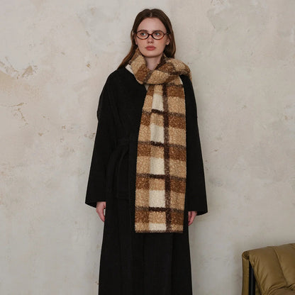 Scottish Woolen Plaid Scarf for Women - Autumn/Winter Shawl