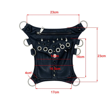 Pack Steampunk Rock Thigh Vintage Retro Waist Rivet Bag Fanny Gothic