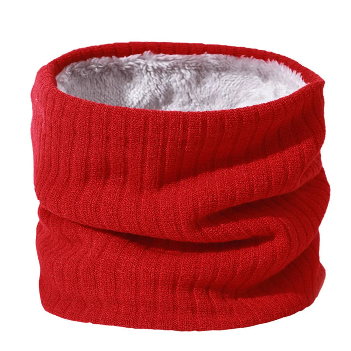 Cashmere Knit Ring Wool Neck Warmer Scarf for Women