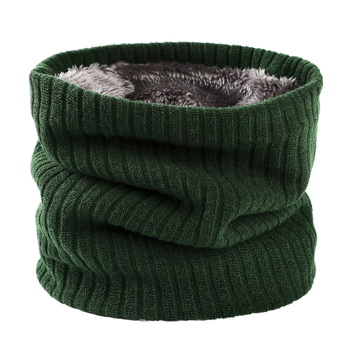 Cashmere Knit Ring Wool Neck Warmer Scarf for Women