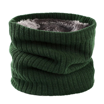 Cashmere Knit Ring Wool Neck Warmer Scarf for Women