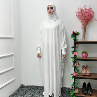 Ramadan Muslim Prayer Hijab Garment Fashion Hooded Abaya Full Cover Long Sleeve Islam Dubai Modest Robe Dress