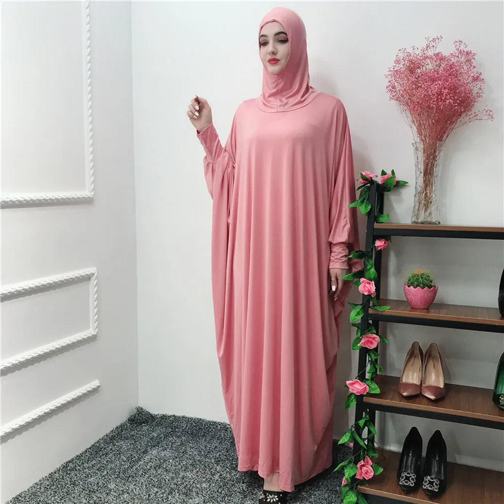 Ramadan Muslim Prayer Hijab Garment Fashion Hooded Abaya Full Cover Long Sleeve Islam Dubai Modest Robe Dress