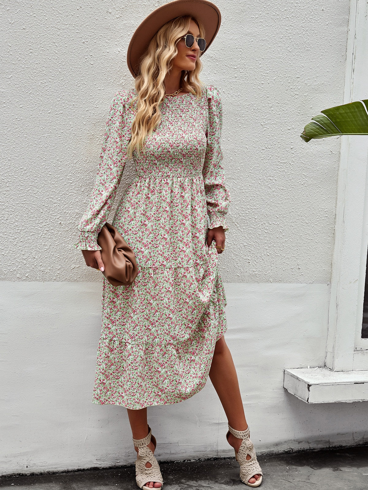 Amy Fashion - Casual Floral Printed Dresses