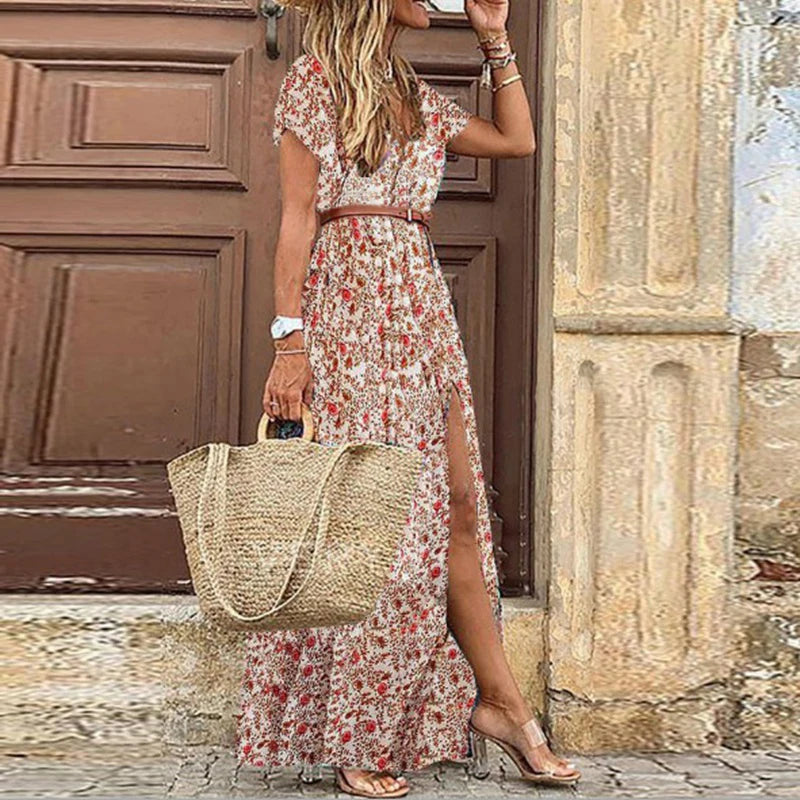 Amy Fashion - Elegant Evening Summer Long Boho Dress