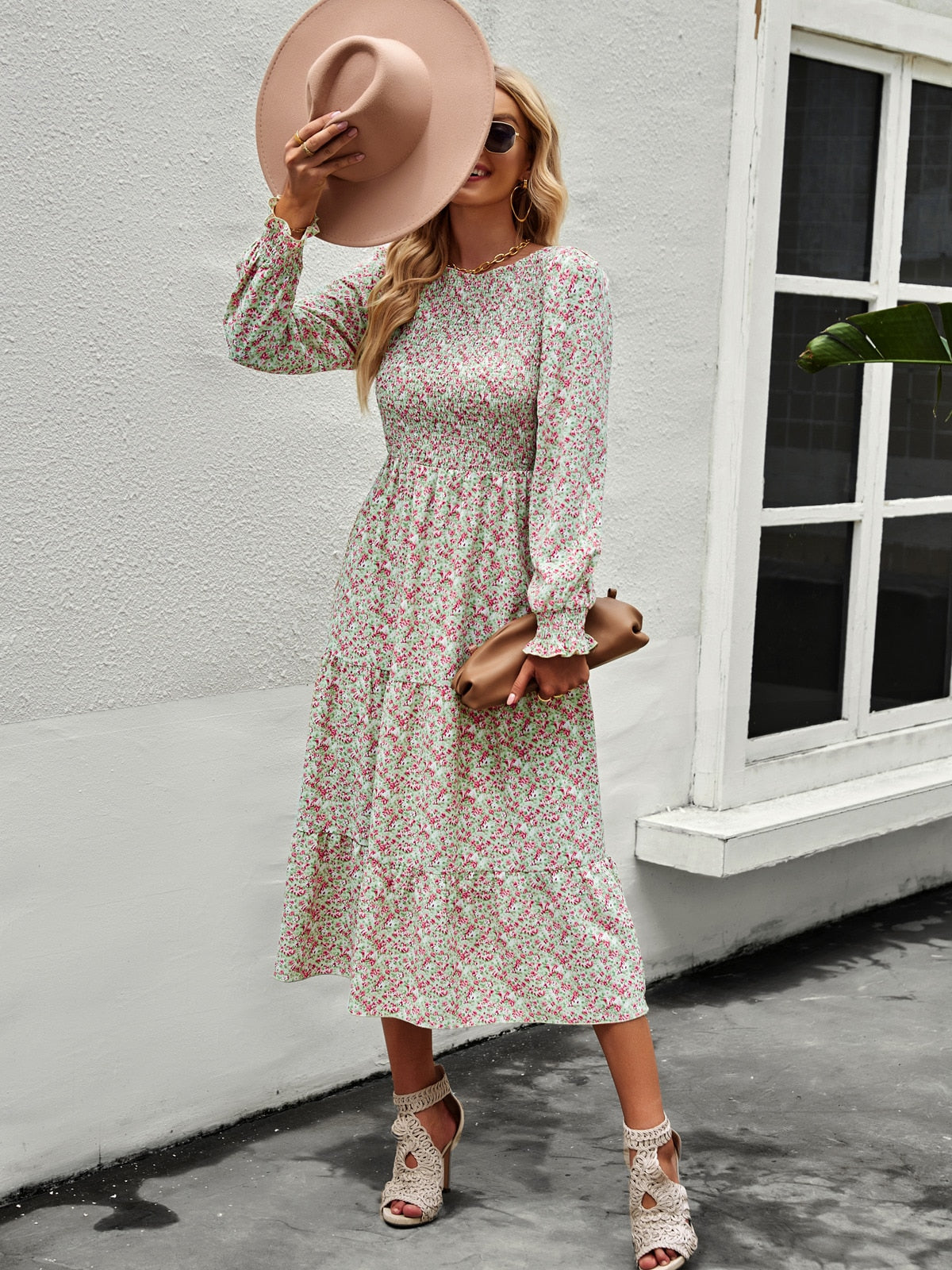 Amy Fashion - Casual Floral Printed Dresses