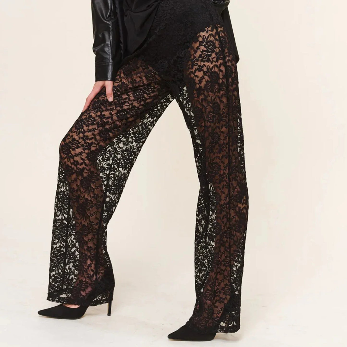 Sheer Pants Transparent Halloween Sexy Lace