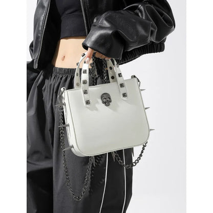 Gothic Metal Punk Bag Rivets Goth Charming Dark Harajuku Sharp