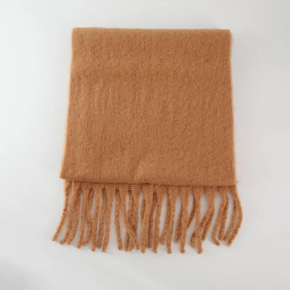 Cashmere Scarves for Women - Thick and Warm Muffler with Tassel Detail