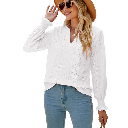 Solid Casual Loose Fashion Summer Vintage Oversized Elegant Female Tops Blouses