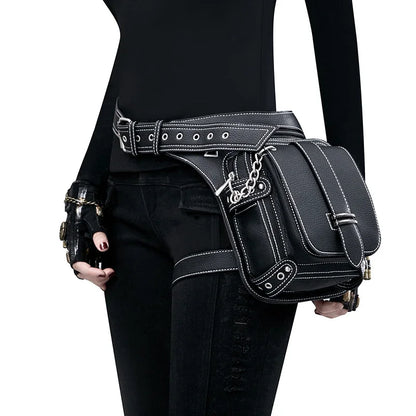 Belt Steampunk Bag Leg Motorcycle Rivet Waist Hip Fanny Multi Rock Chain Packs Waist